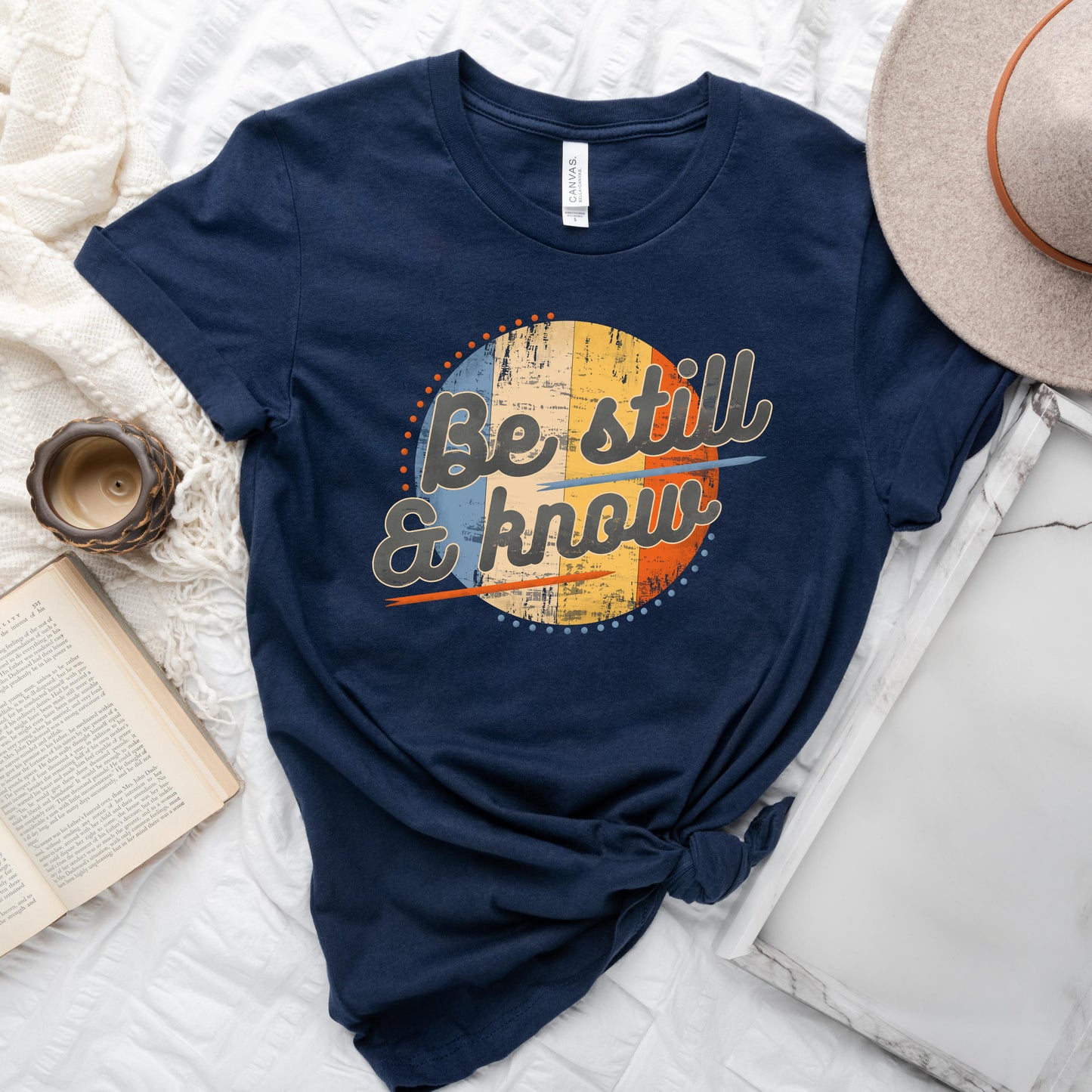 Retro Be Still And Know | Short Sleeve Crew Neck