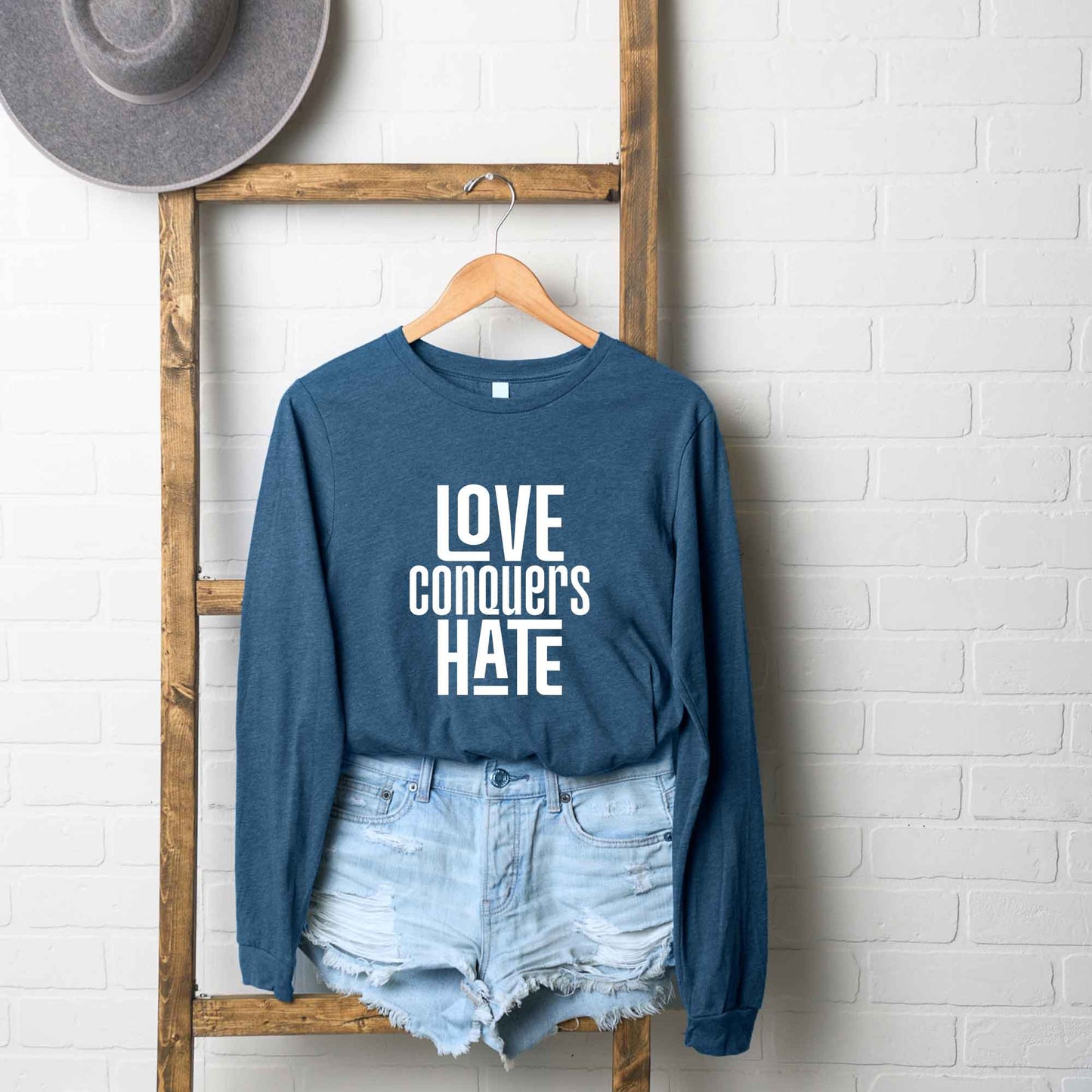 Love Conquers Hate | Long Sleeve Crew Neck