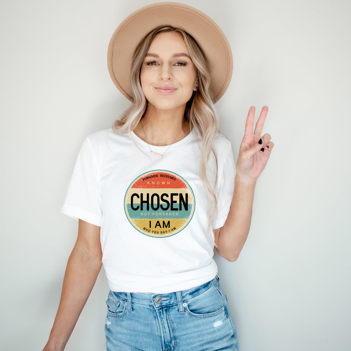 Chosen Not Forsaken Colorful | Short Sleeve Crew Neck
