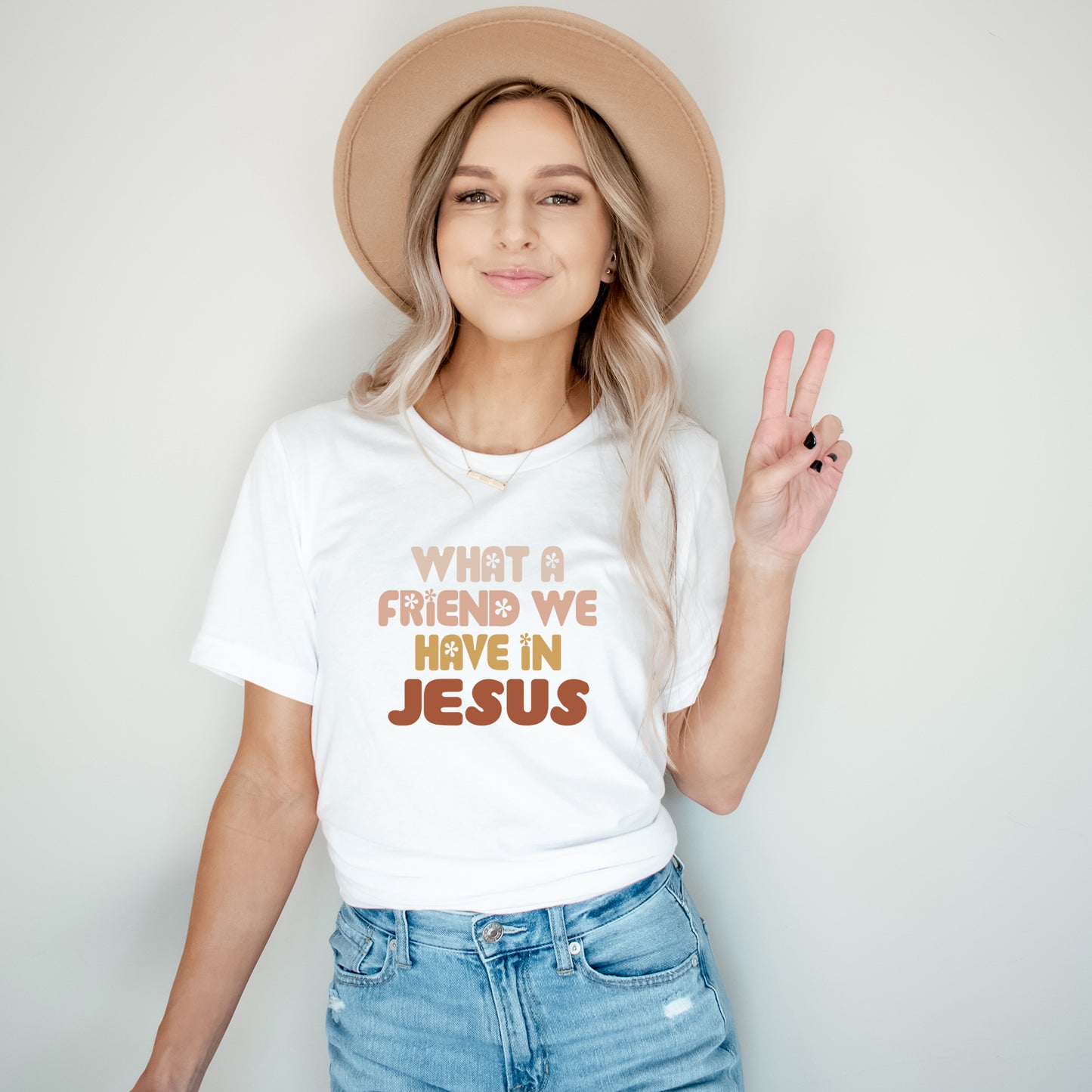What A Friend We Have In Jesus Flowers | Short Sleeve Crew Neck