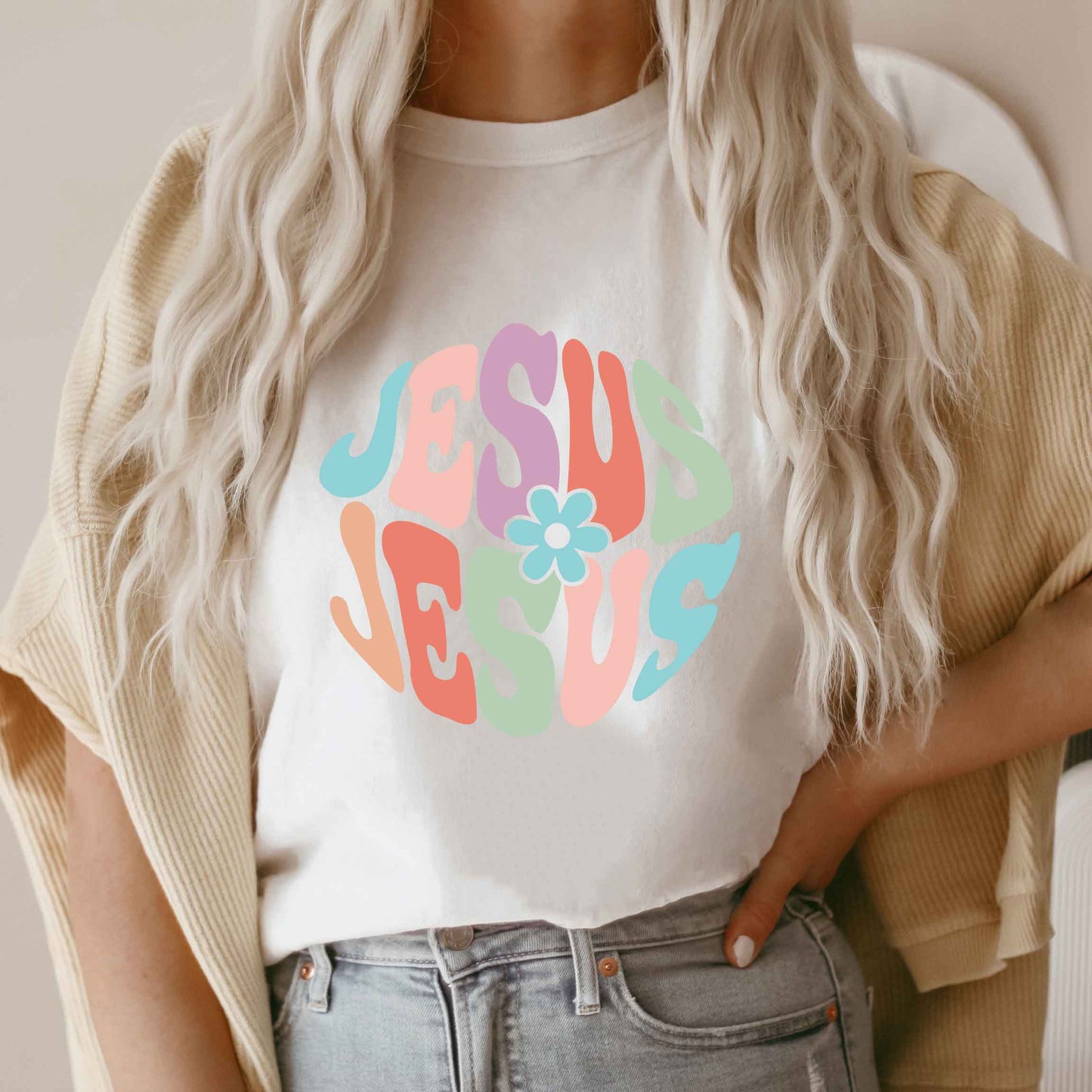 Jesus Flowers | Short Sleeve Crew Neck
