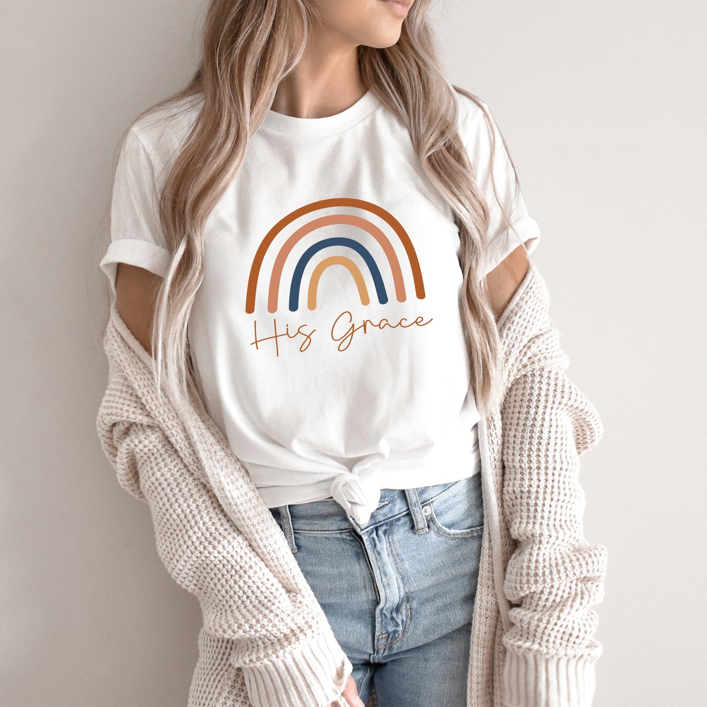 His Grace Rainbow | Short Sleeve Crew Neck