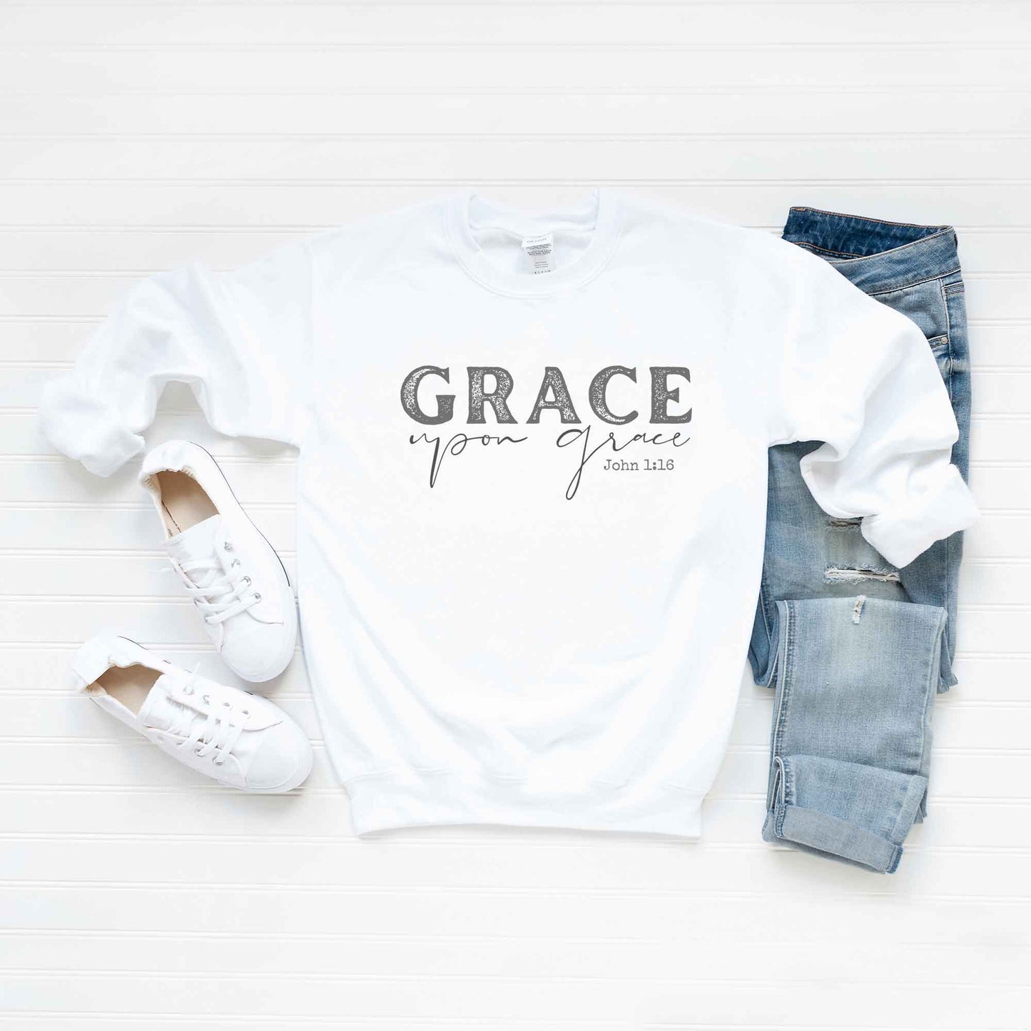 Grace Upon Grace Cursive | Sweatshirt