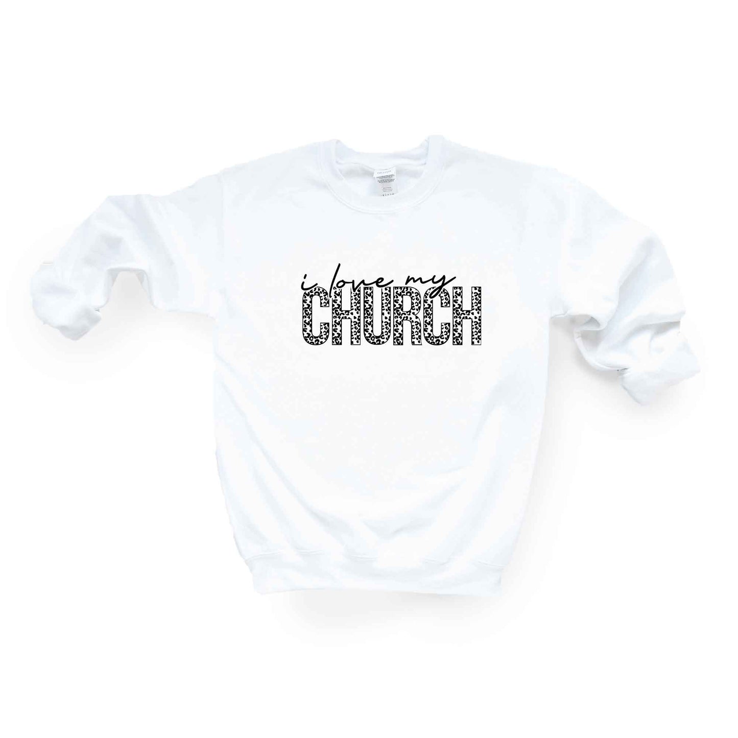 I Love My Church Leopard | Sweatshirt