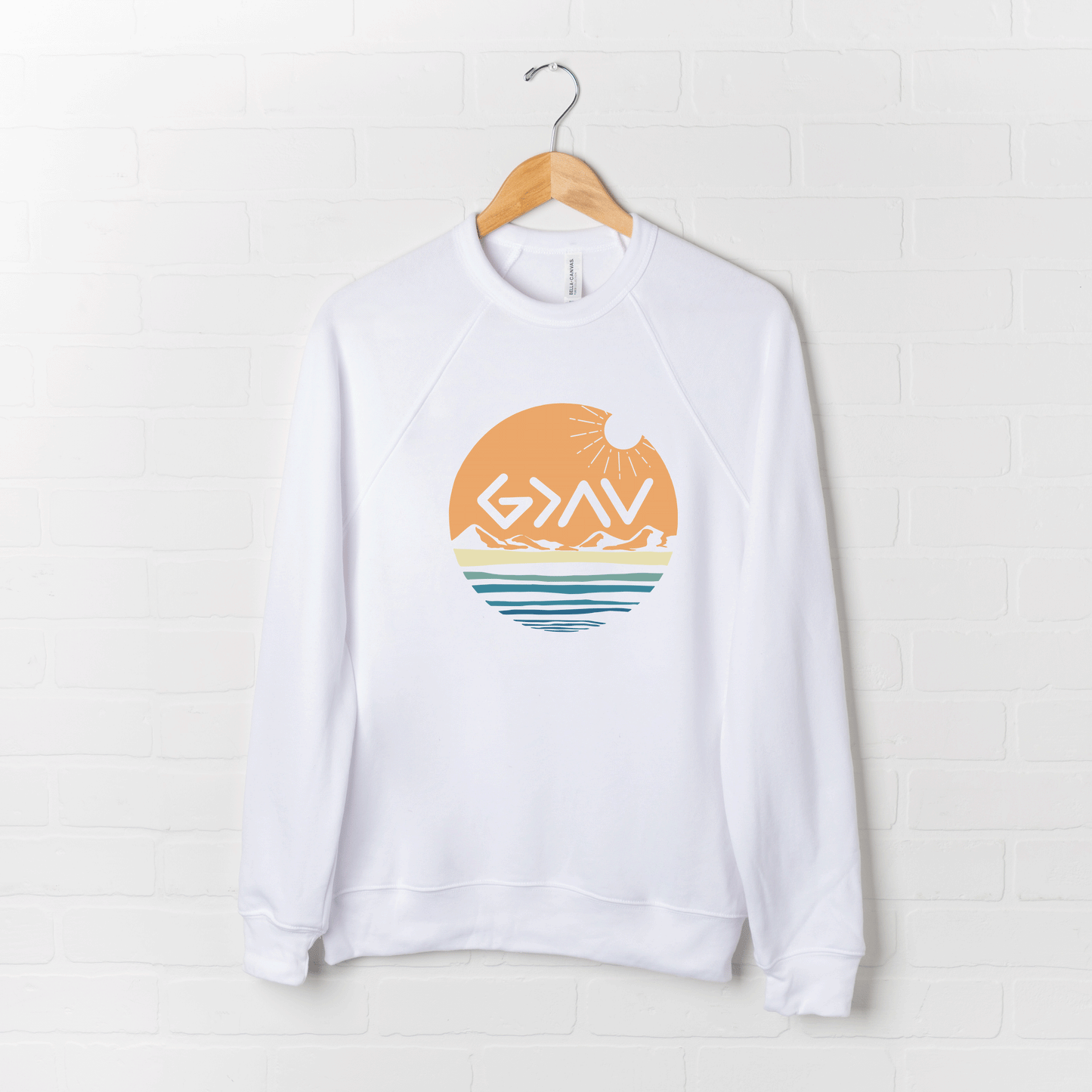 God Is Greater Sunset | Bella Canvas Premium Sweatshirt