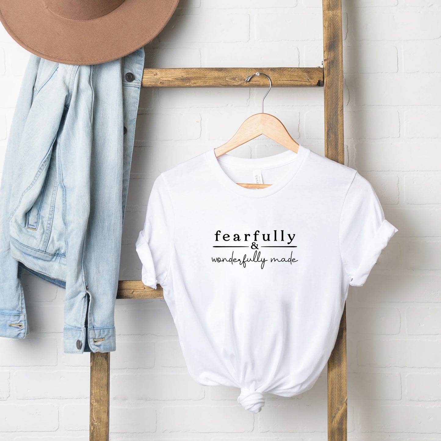 Fearfully And Wonderfully Made Stripe | Short Sleeve Crew Neck