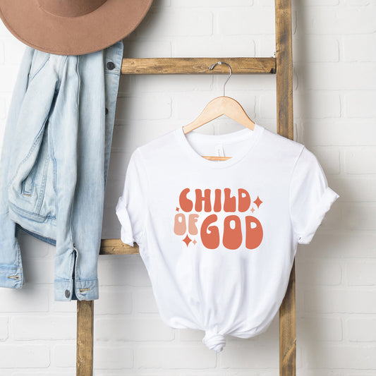 Retro I Am A Child Of God | Short Sleeve Crew Neck