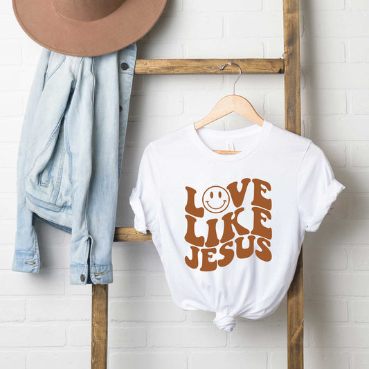 Love Like Jesus Smiley Face | Short Sleeve Crew Neck