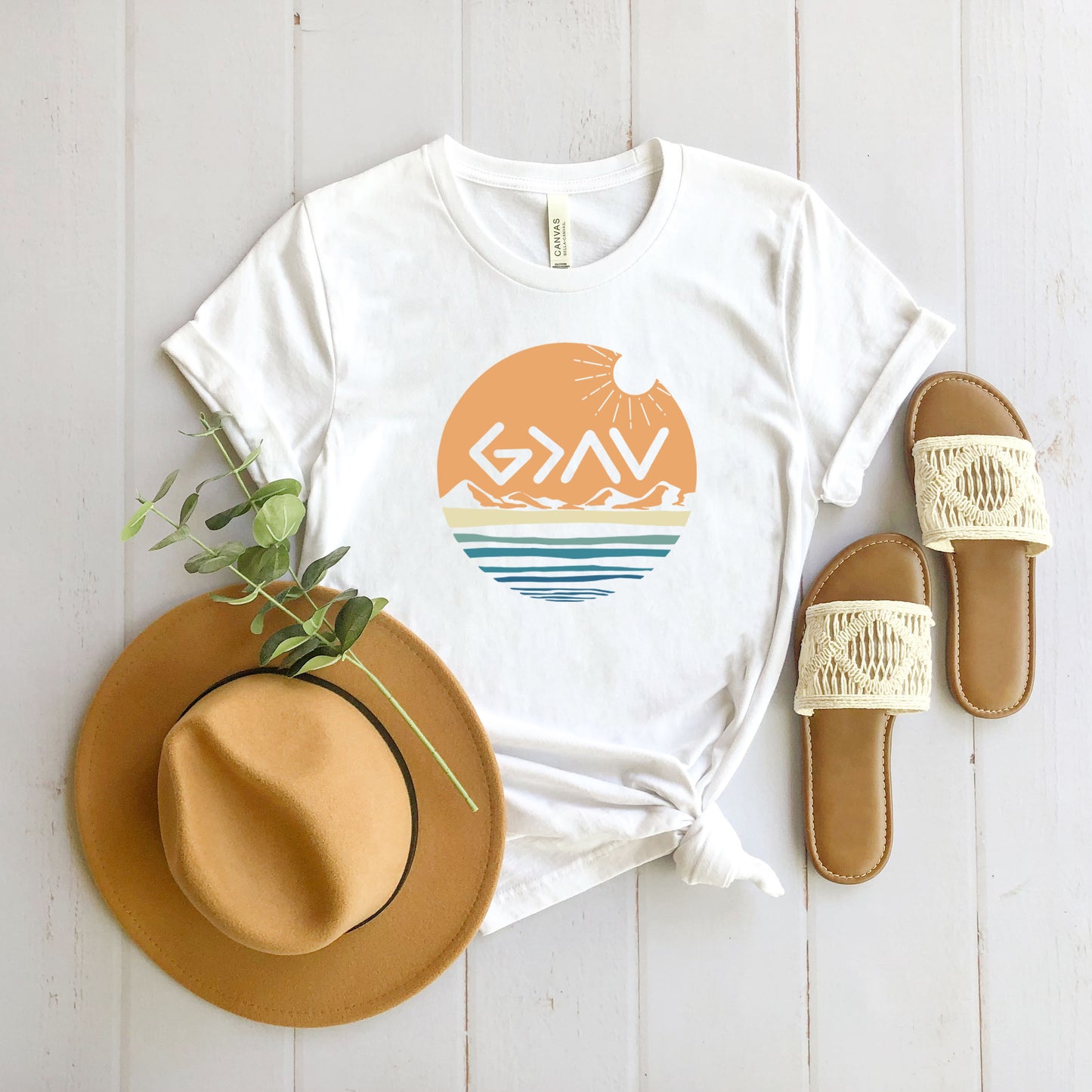 God Is Greater Sunset | Short Sleeve Crew Neck