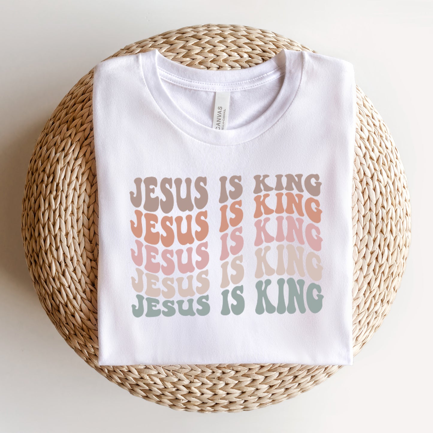 Jesus Is My King Wavy | Short Sleeve Crew Neck