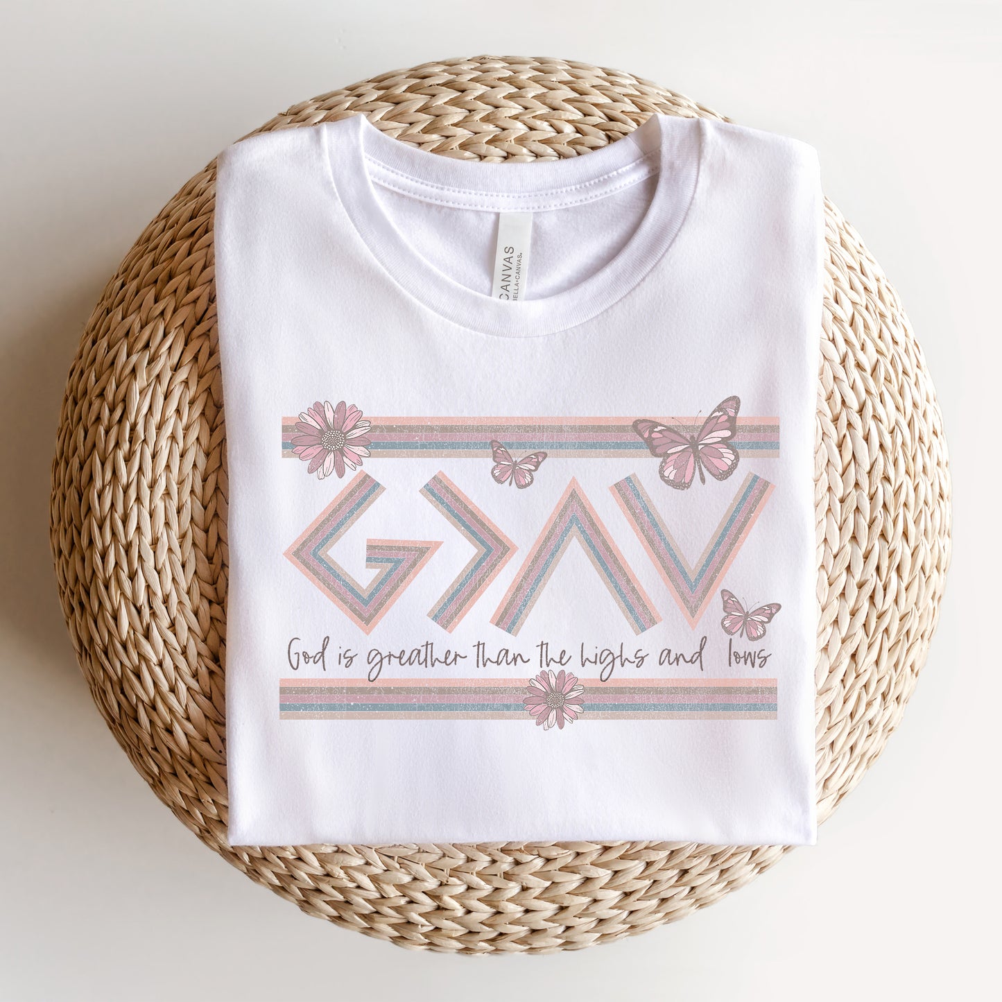 God Is Greater Butterfly | Short Sleeve Crew Neck