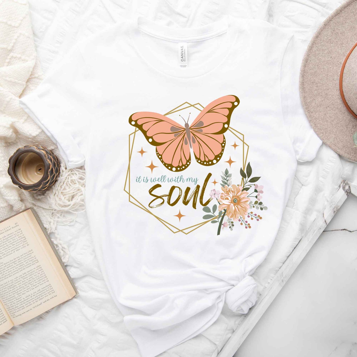 It Is Well Butterfly | Short Sleeve Crew Neck