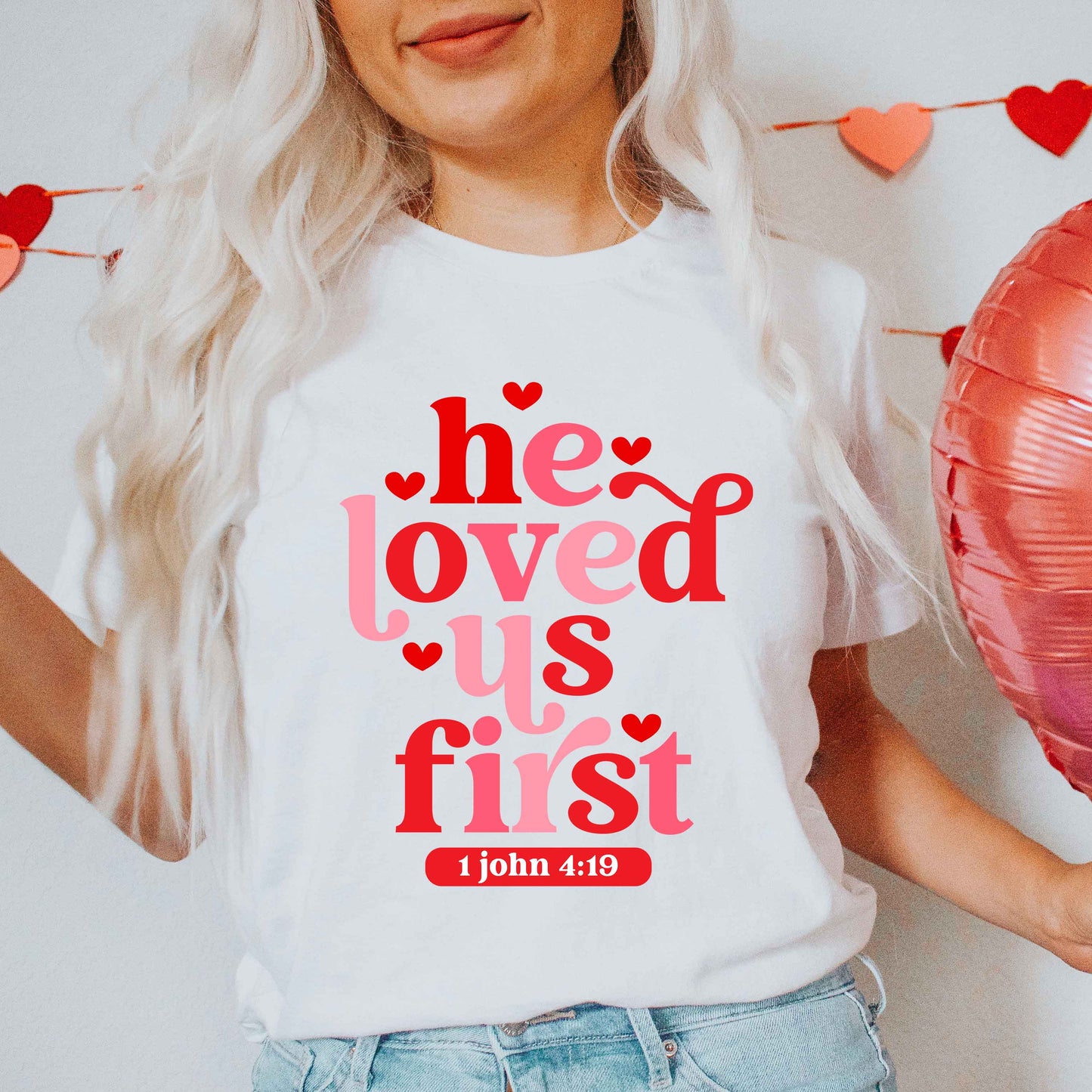 He Loved Us First Retro | Short Sleeve Crew Neck