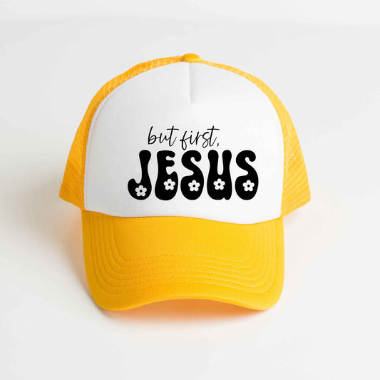 But First Jesus Flowers | Foam Trucker Hat