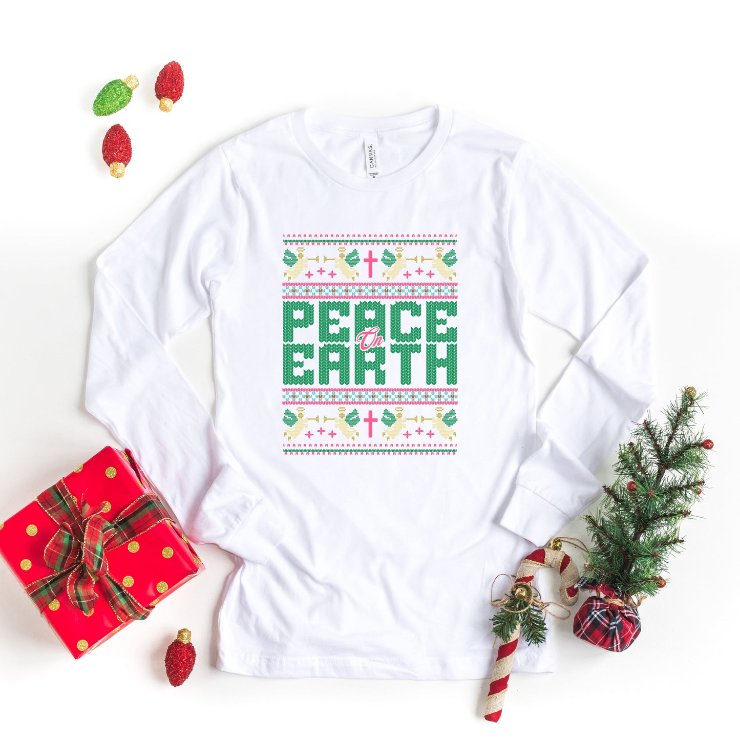 Peace On Earth Knit | Long Sleeve Crew Neck