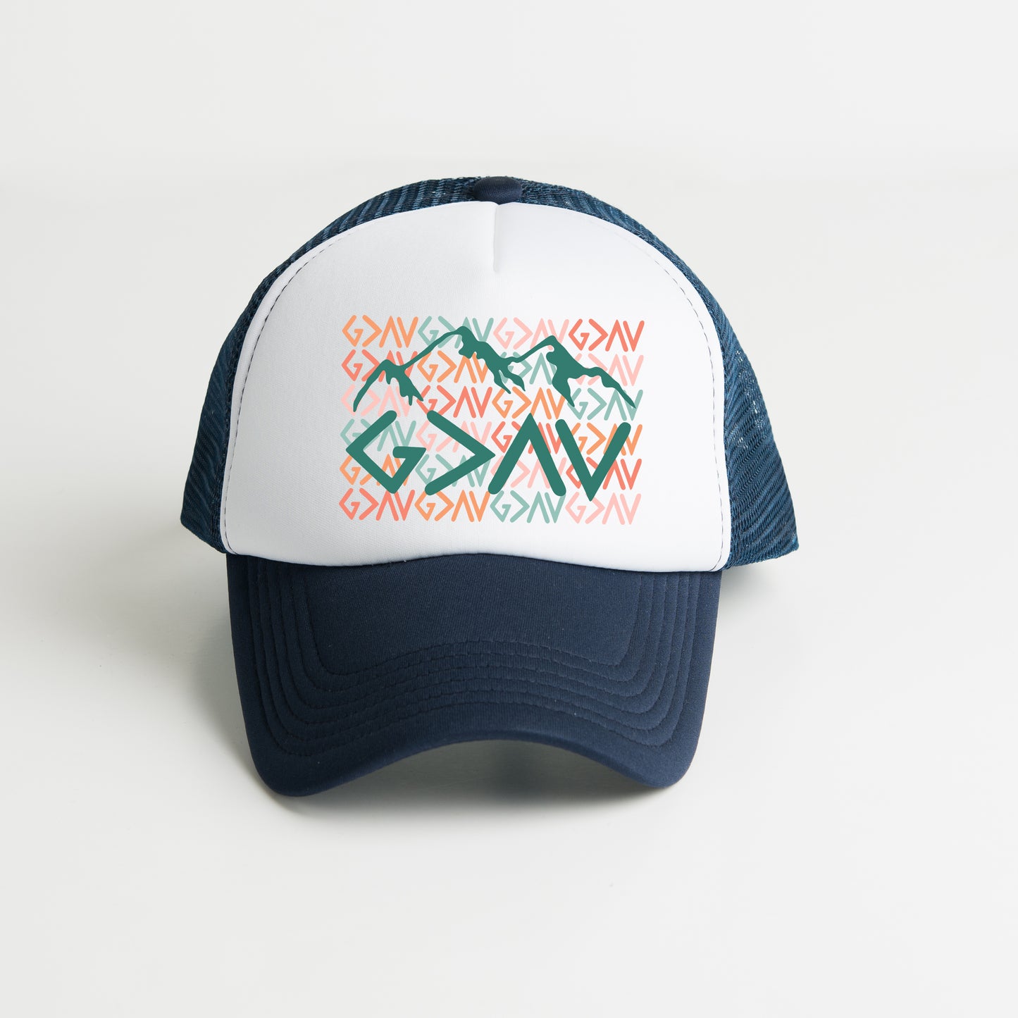 God Is Greater Mountains | Foam Trucker Hat