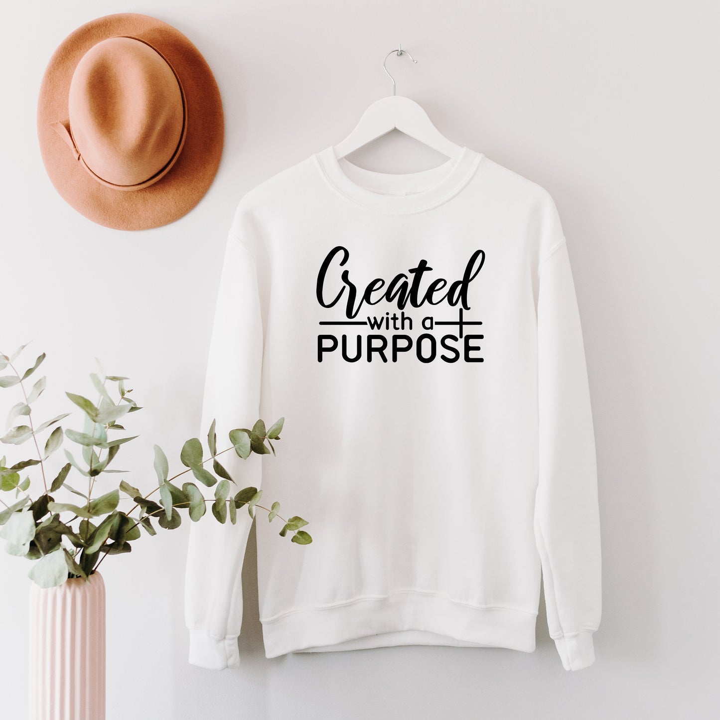 Created With A Purpose Cross | Sweatshirt