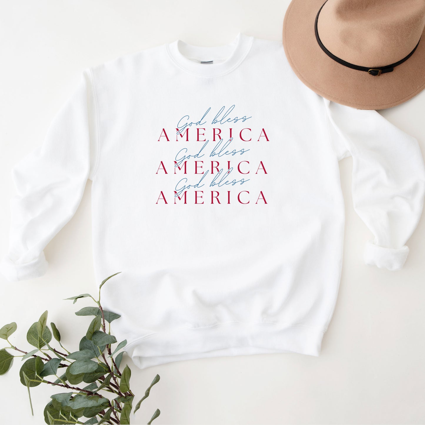 God Bless America Stacked | Sweatshirt