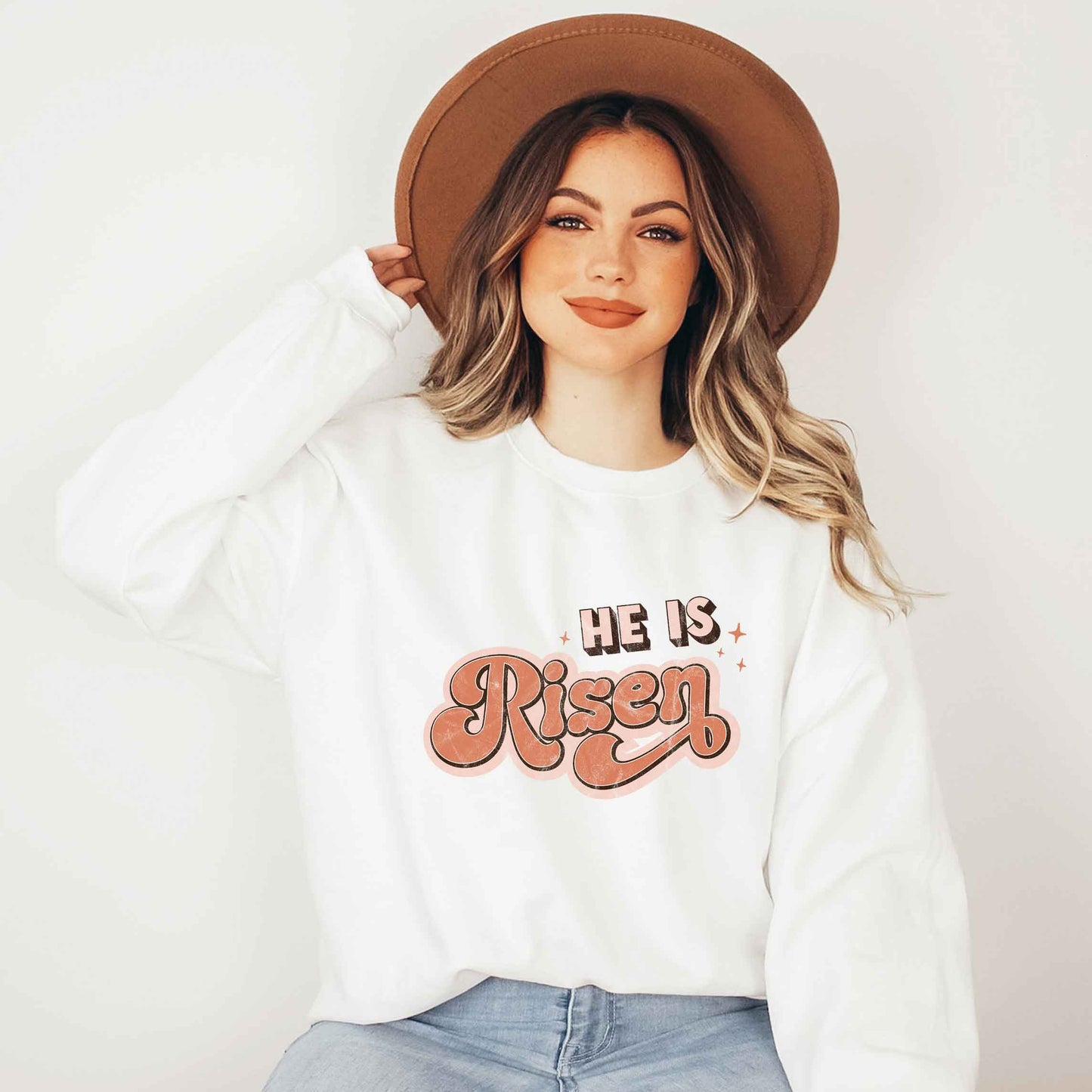 Retro He Is Risen | Sweatshirt