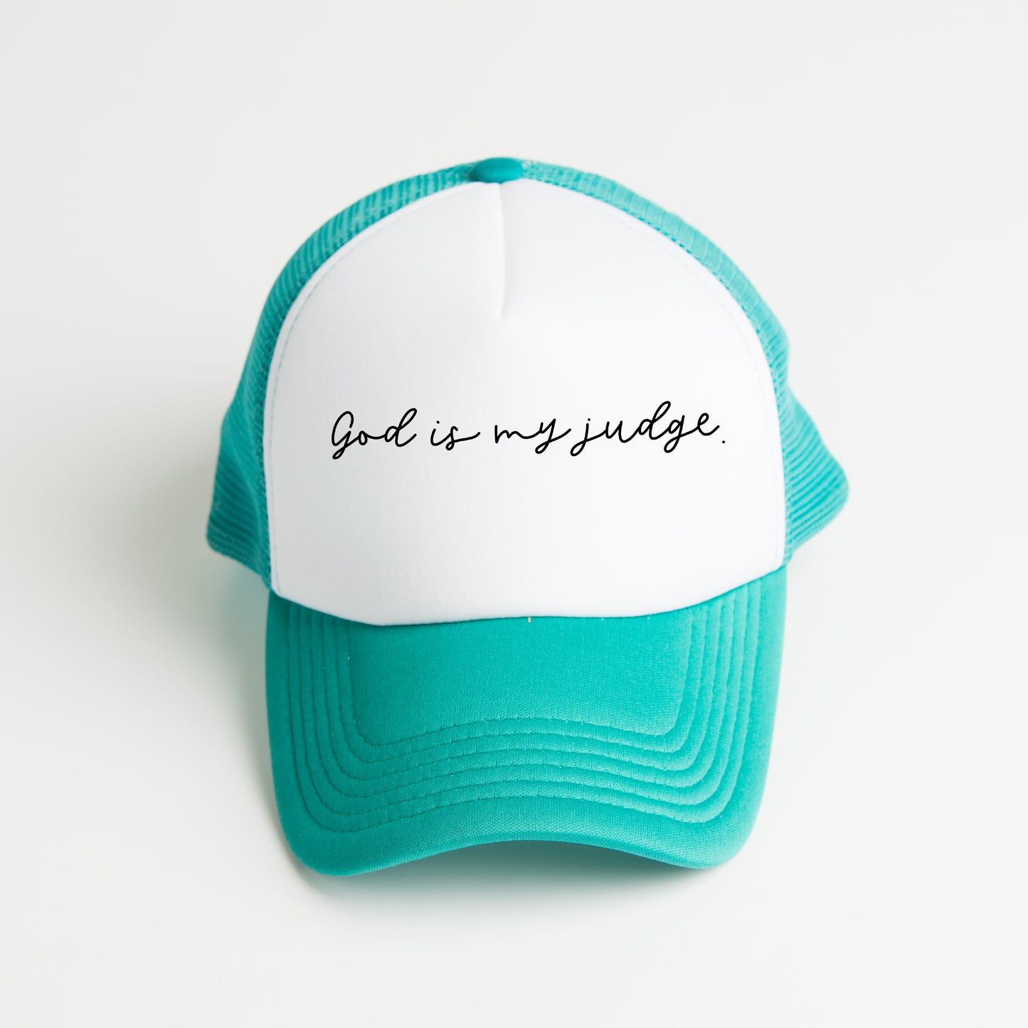 God Is My Judge Cursive | Foam Trucker Hat