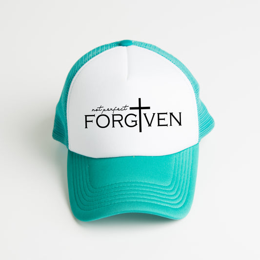 Not Perfect Forgiven Cross | Foam Trucker Hat