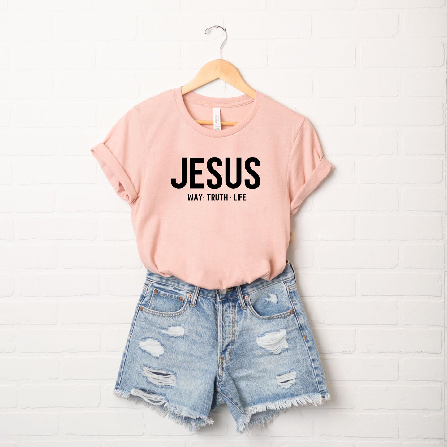 Jesus Way Truth Life | Short Sleeve Crew Neck