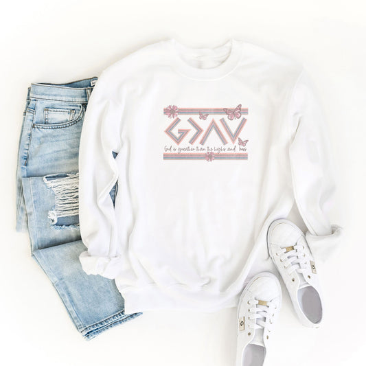 God Is Greater Butterfly | Sweatshirt