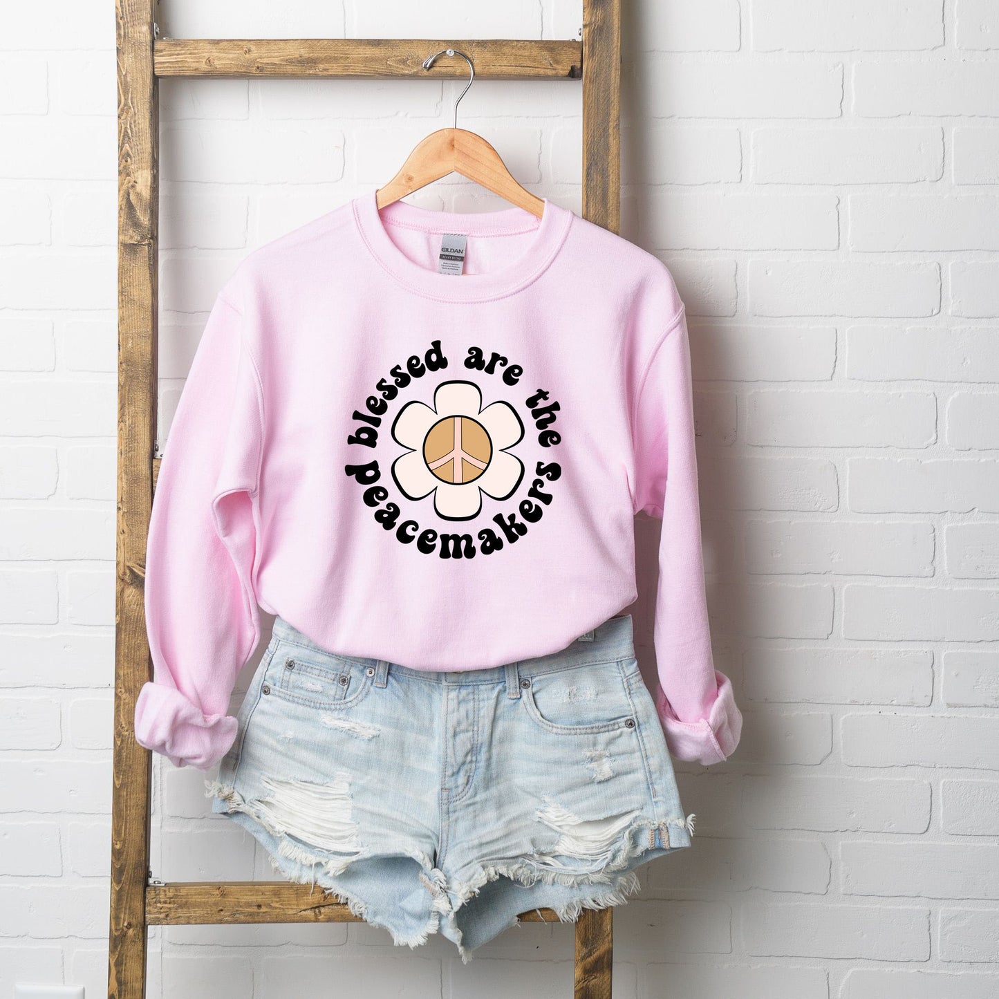 Blessed Are The Peacemakers Flower | Sweatshirt