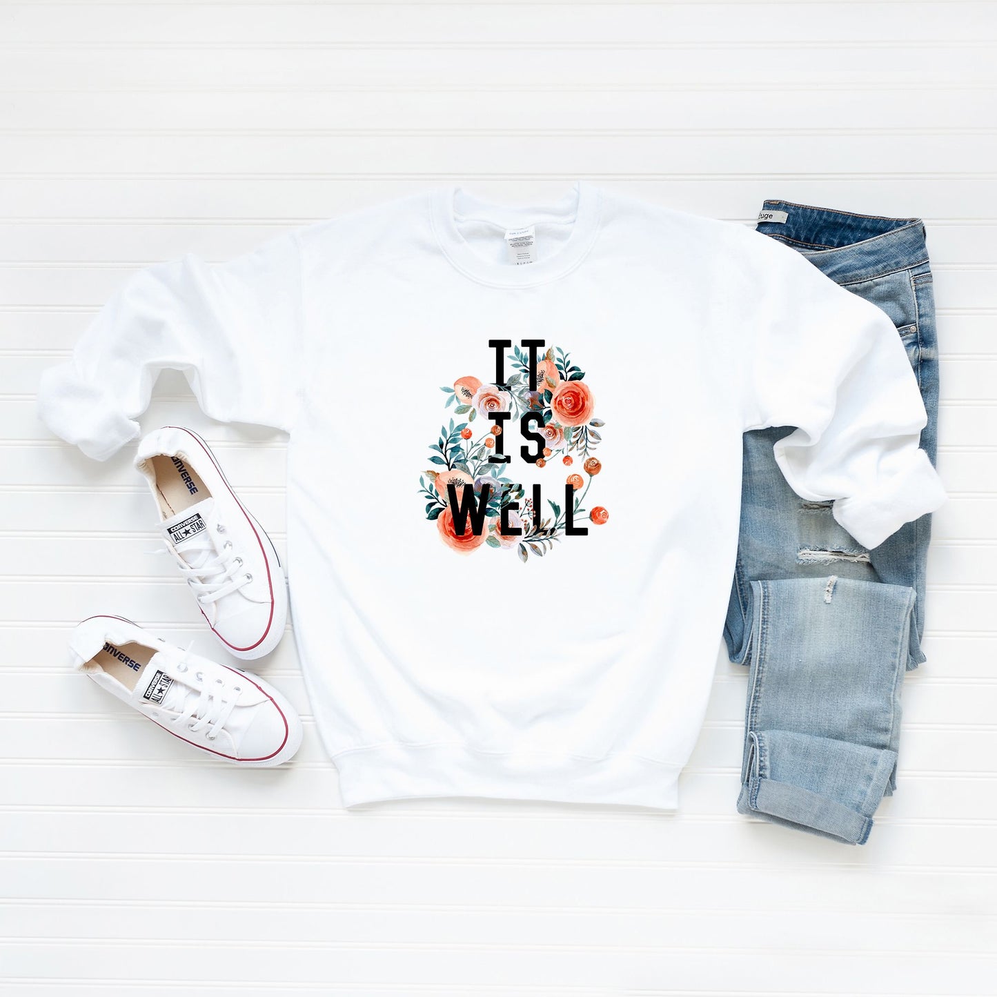 It Is Well Floral | Sweatshirt