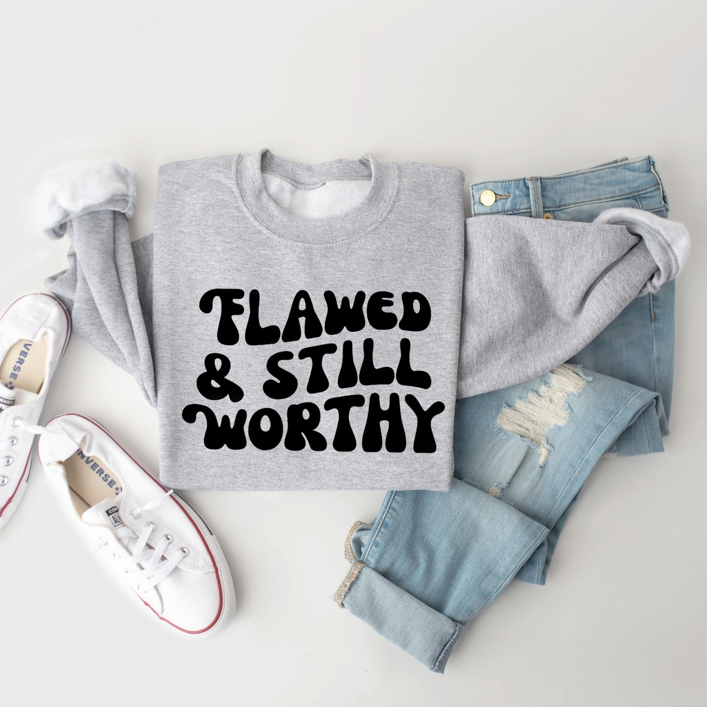 Retro Flawed And Still Worthy | Sweatshirt